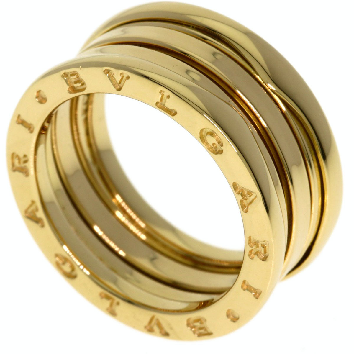 BVLGARI B.zero1 3 Band #53 Ring K18 Yellow Gold Ladies [Used]