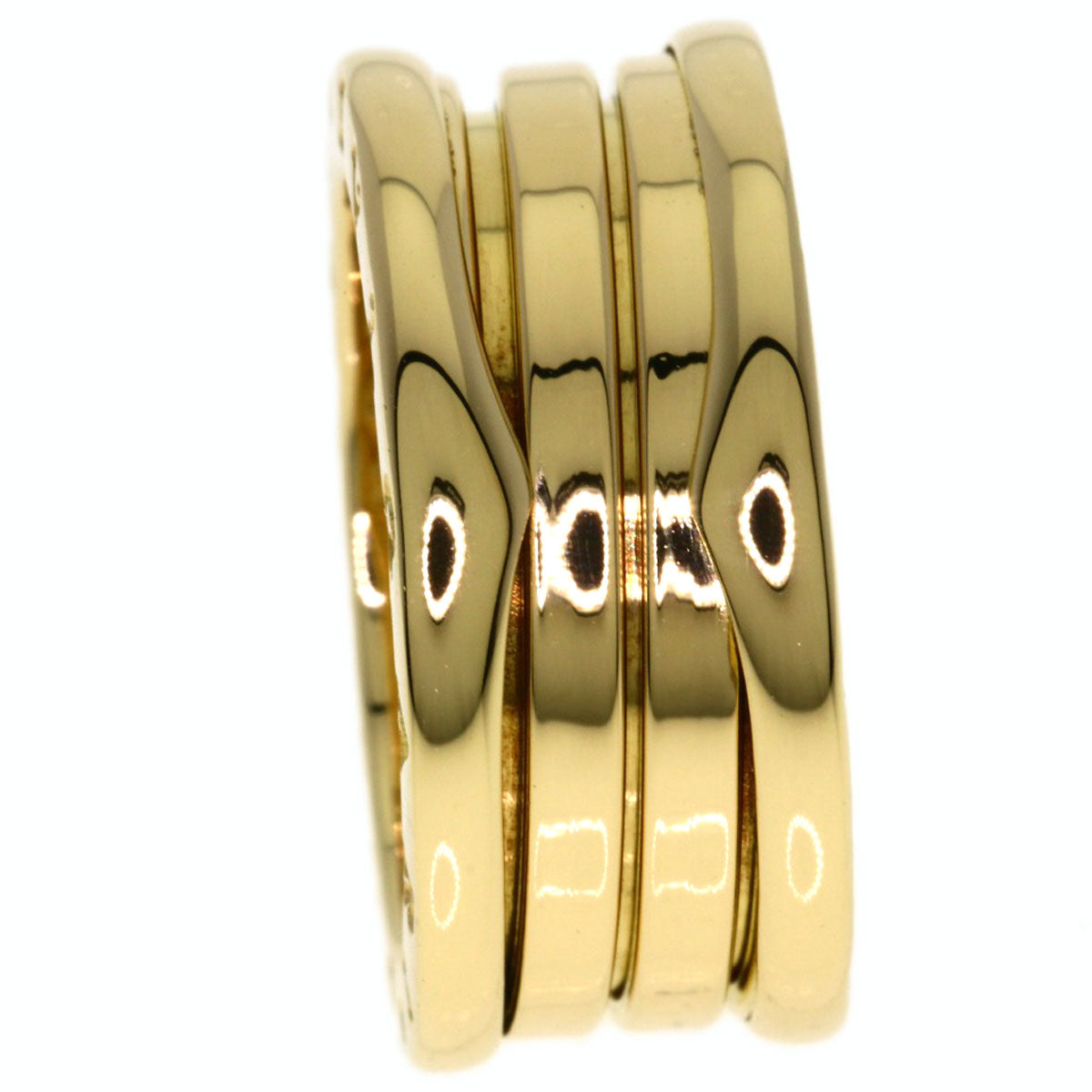 BVLGARI B.zero1 3 Band #53 Ring K18 Yellow Gold Ladies [Used]