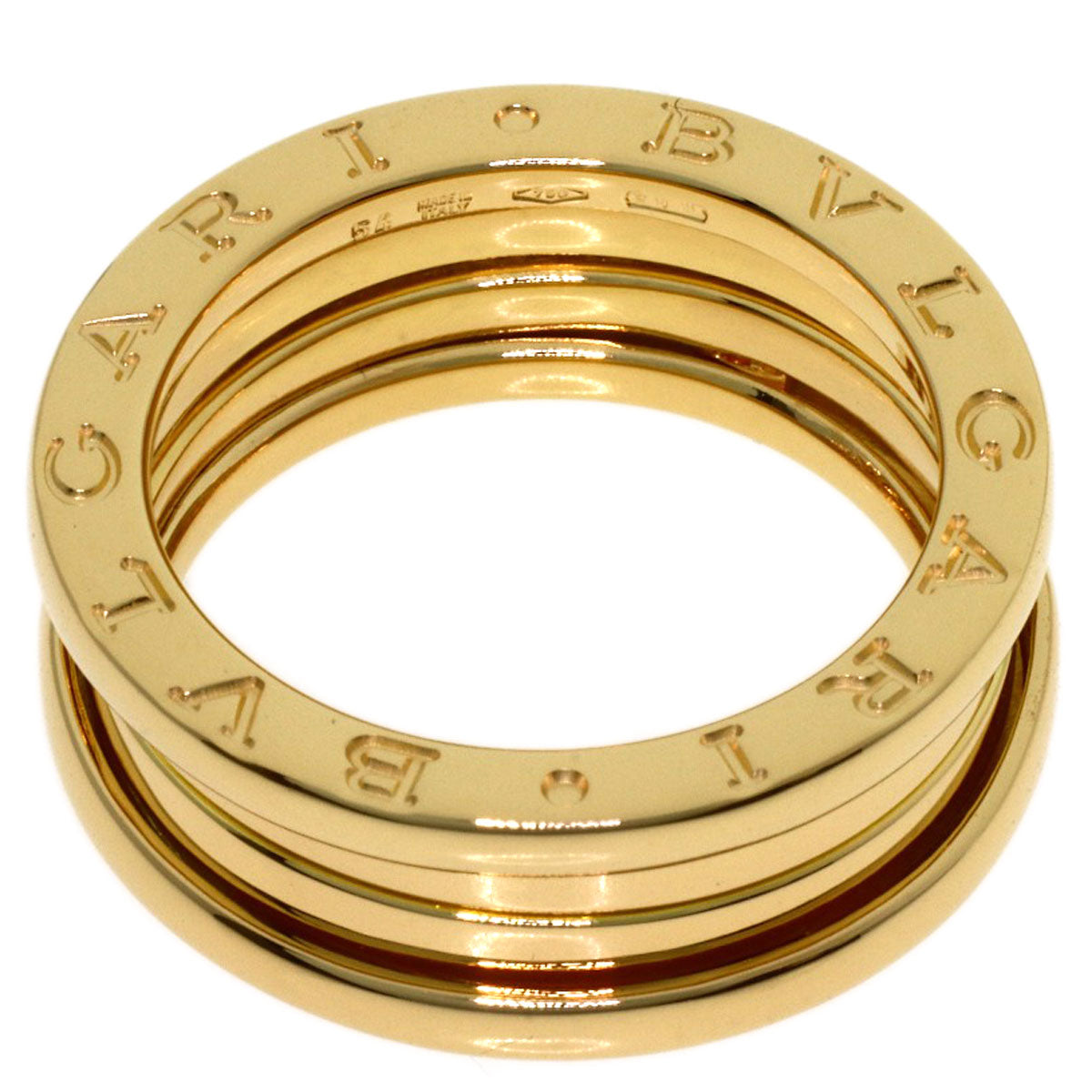 BVLGARI B.zero1 2 band #54 Ring K18 Yellow Gold Ladies [Used]