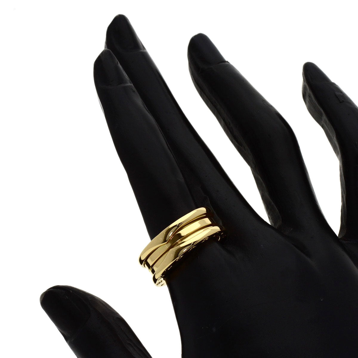 BVLGARI B.zero1 2 band #54 Ring K18 Yellow Gold Ladies [Used]