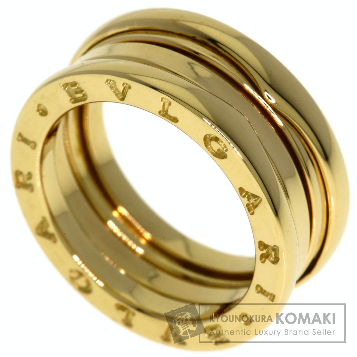 BVLGARI B.zero1 2 Band #51 Ring K18 Yellow Gold Ladies [Used]