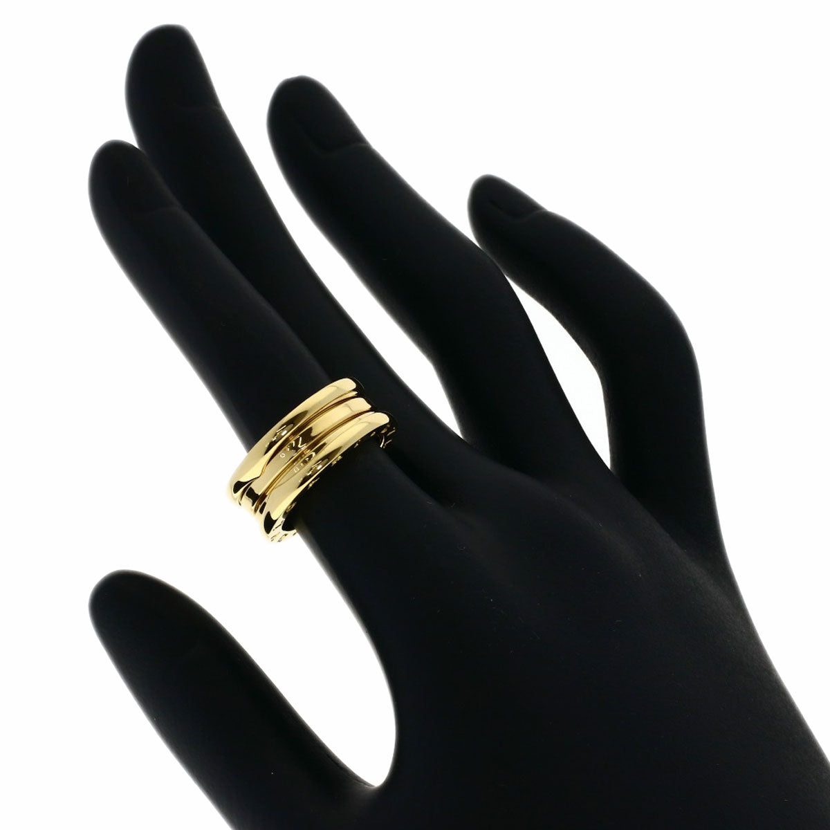 BVLGARI B.zero1 2 Band #51 Ring K18 Yellow Gold Ladies [Used]