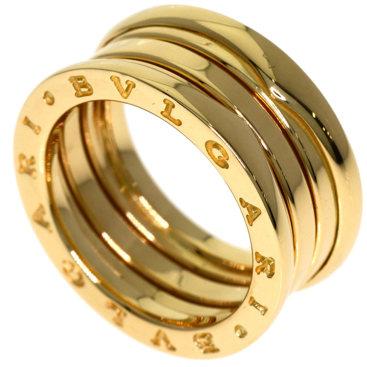 BVLGARI B.zero1 3 bands #50 Ring K18 Yellow Gold Ladies [Used]