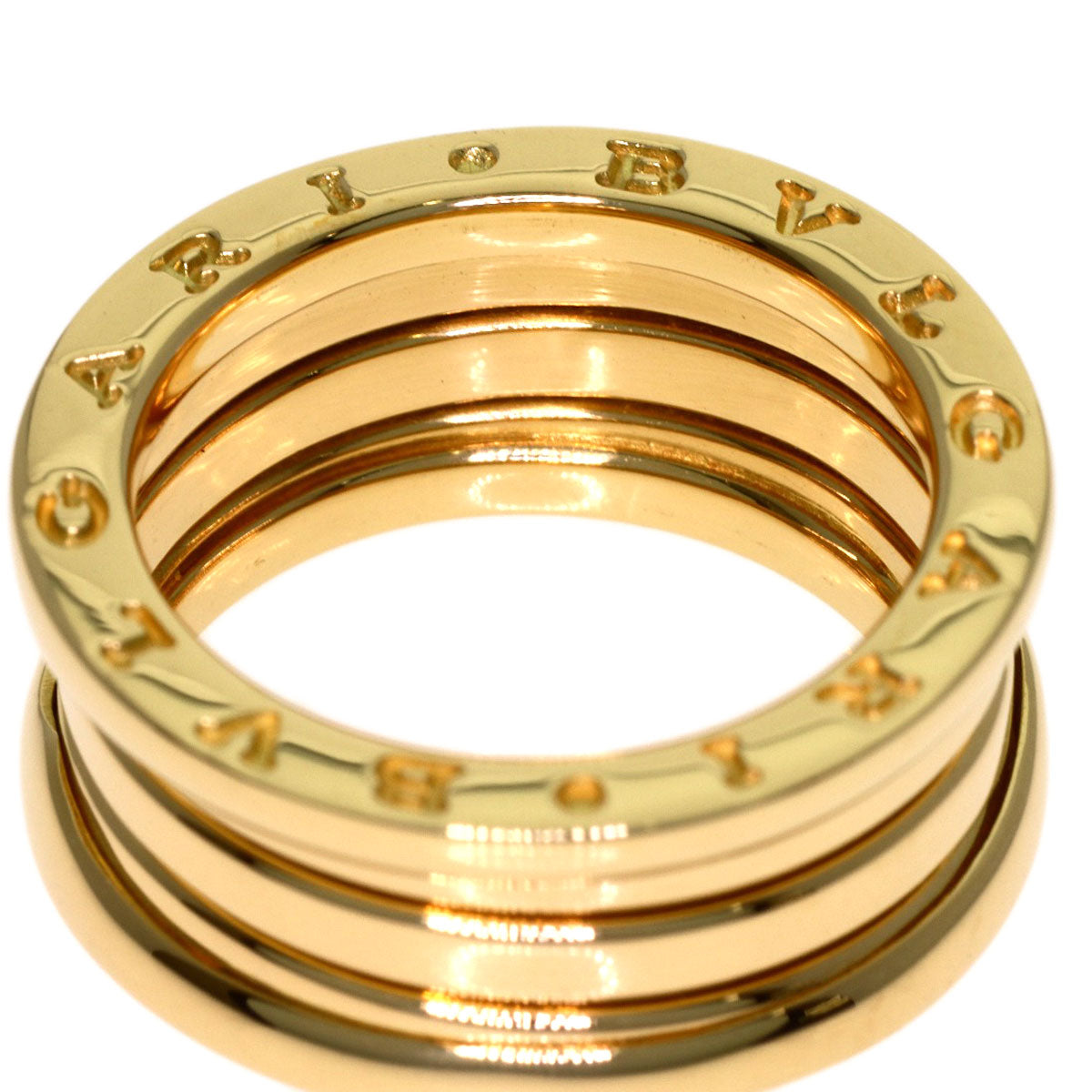 BVLGARI B.zero1 3 bands #50 Ring K18 Yellow Gold Ladies [Used]