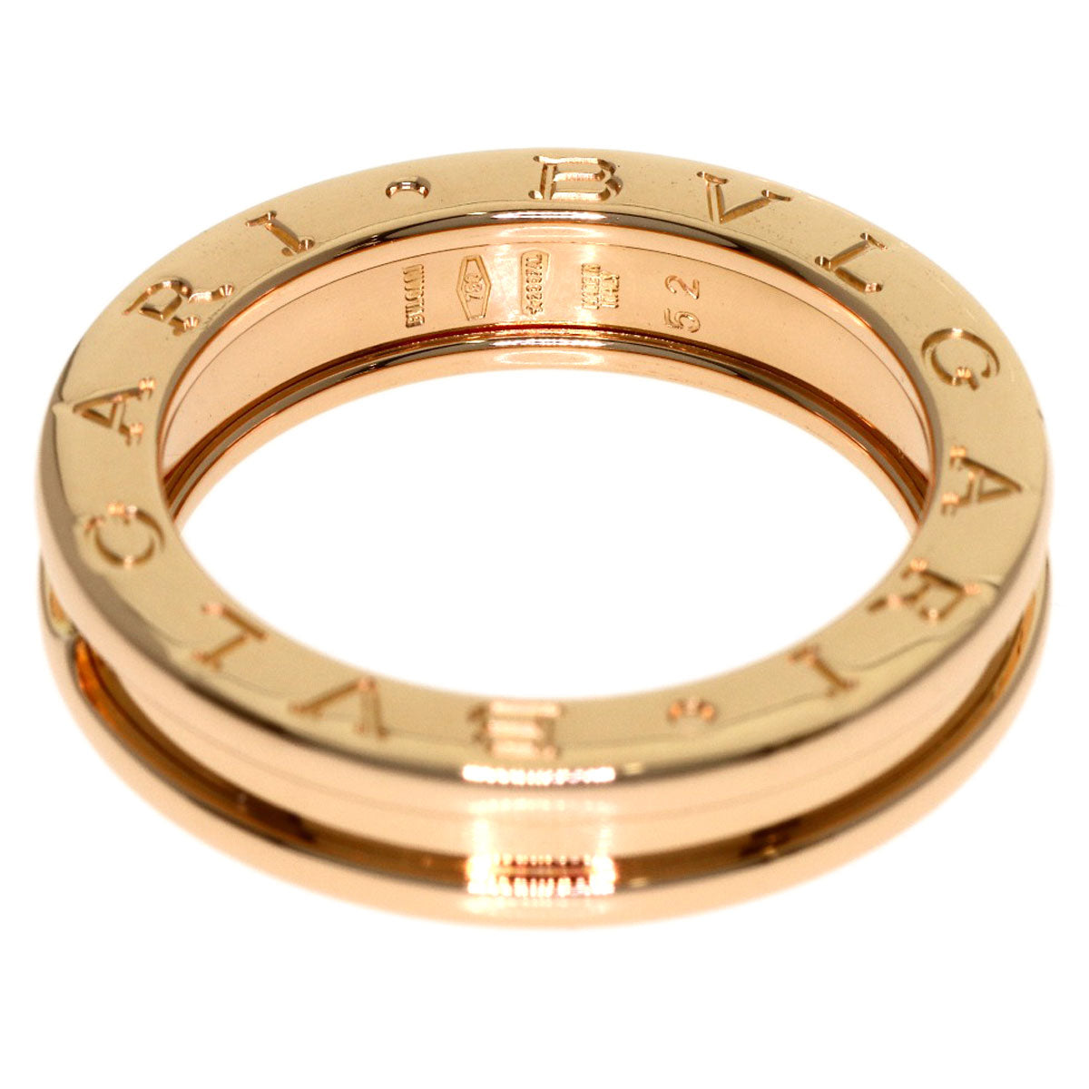 BVLGARI B.zero1 1 band #52 Ring K18 Pink Gold Ladies [Used]