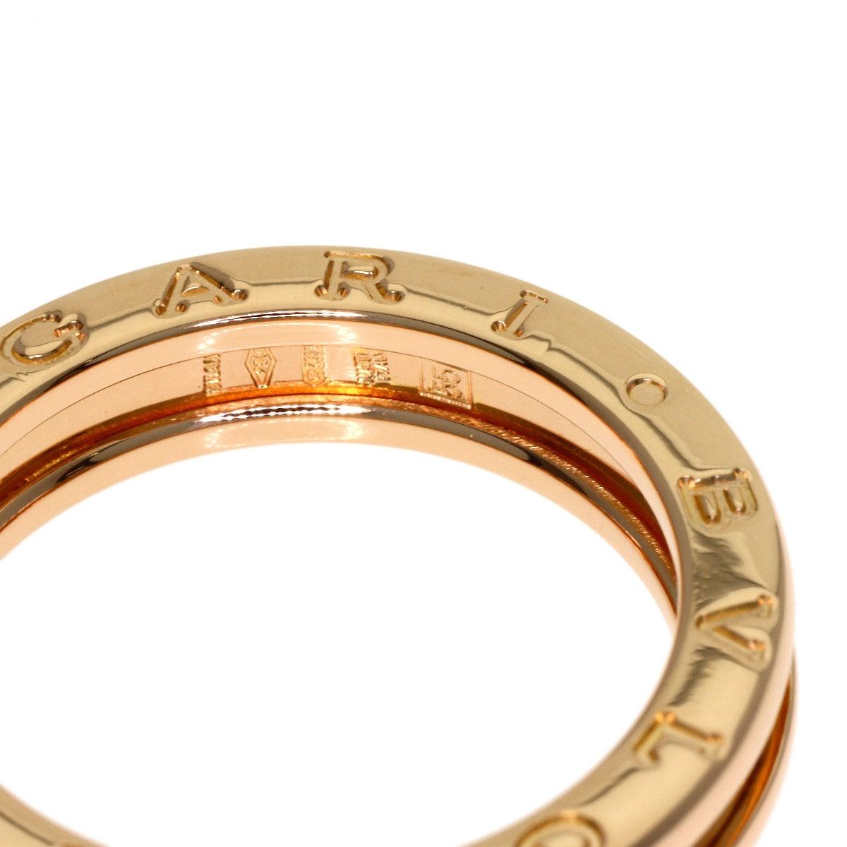 BVLGARI B.zero1 1 band #55 Ring K18 Pink Gold Ladies [Used]