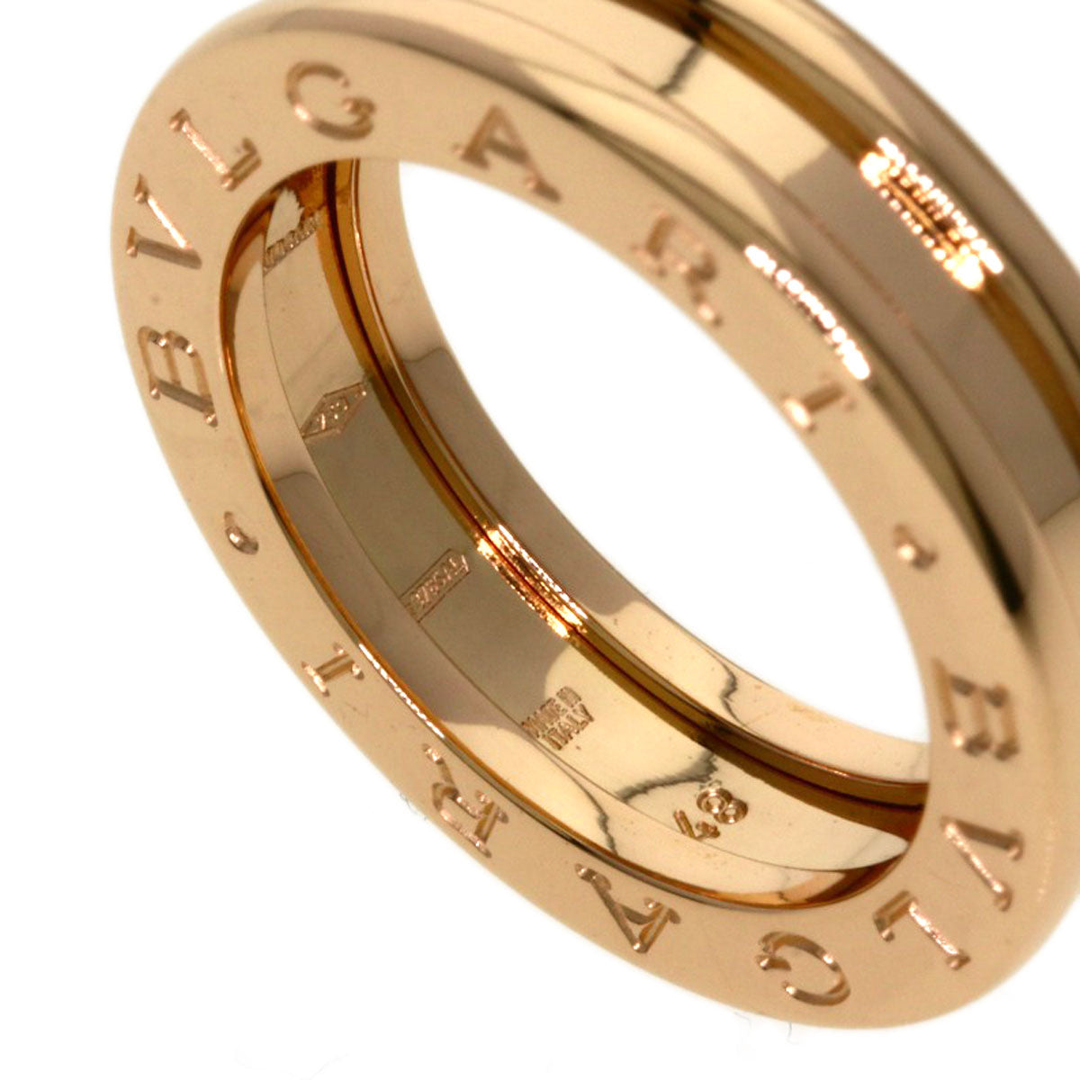 BVLGARI B.zero1 1 band #48 Ring K18 Pink Gold Ladies [Used]