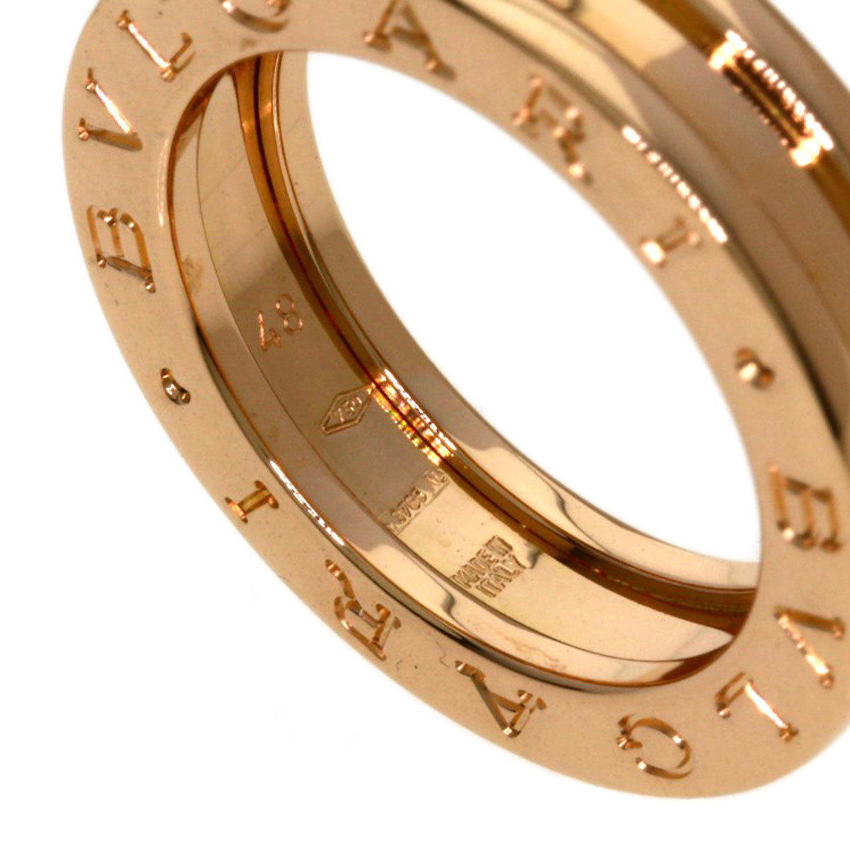 BVLGARI B.zero1 1 band #48 Ring K18 Pink Gold Ladies [Used]