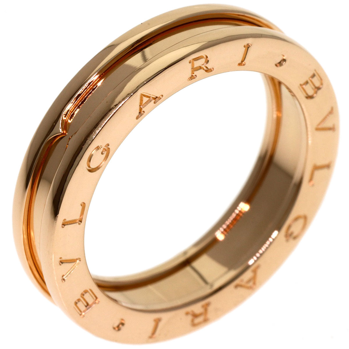 BVLGARI B.zero1 1 Band #57 Ring K18 Pink Gold Ladies [Used]
