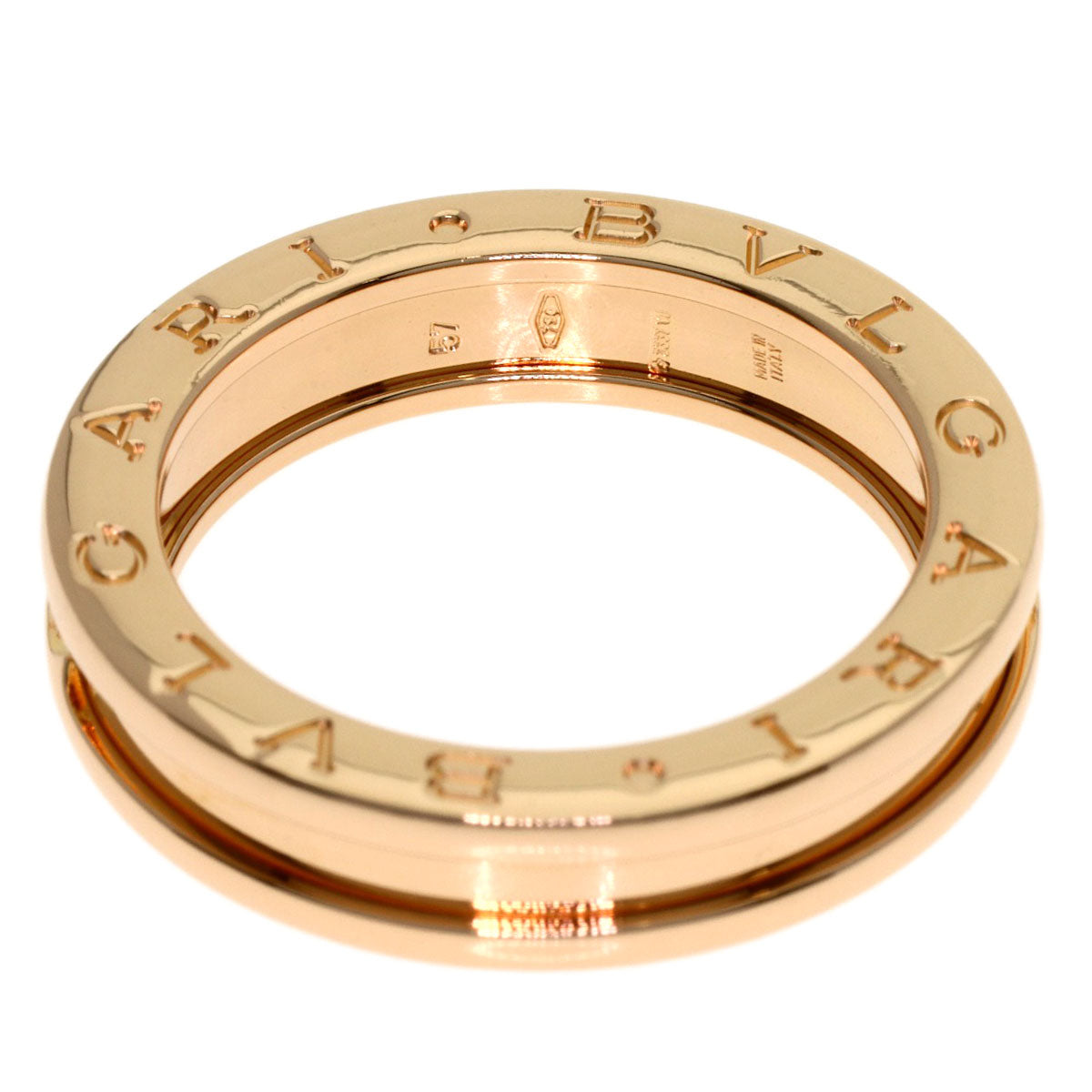 BVLGARI B.zero1 1 Band #57 Ring K18 Pink Gold Ladies [Used]
