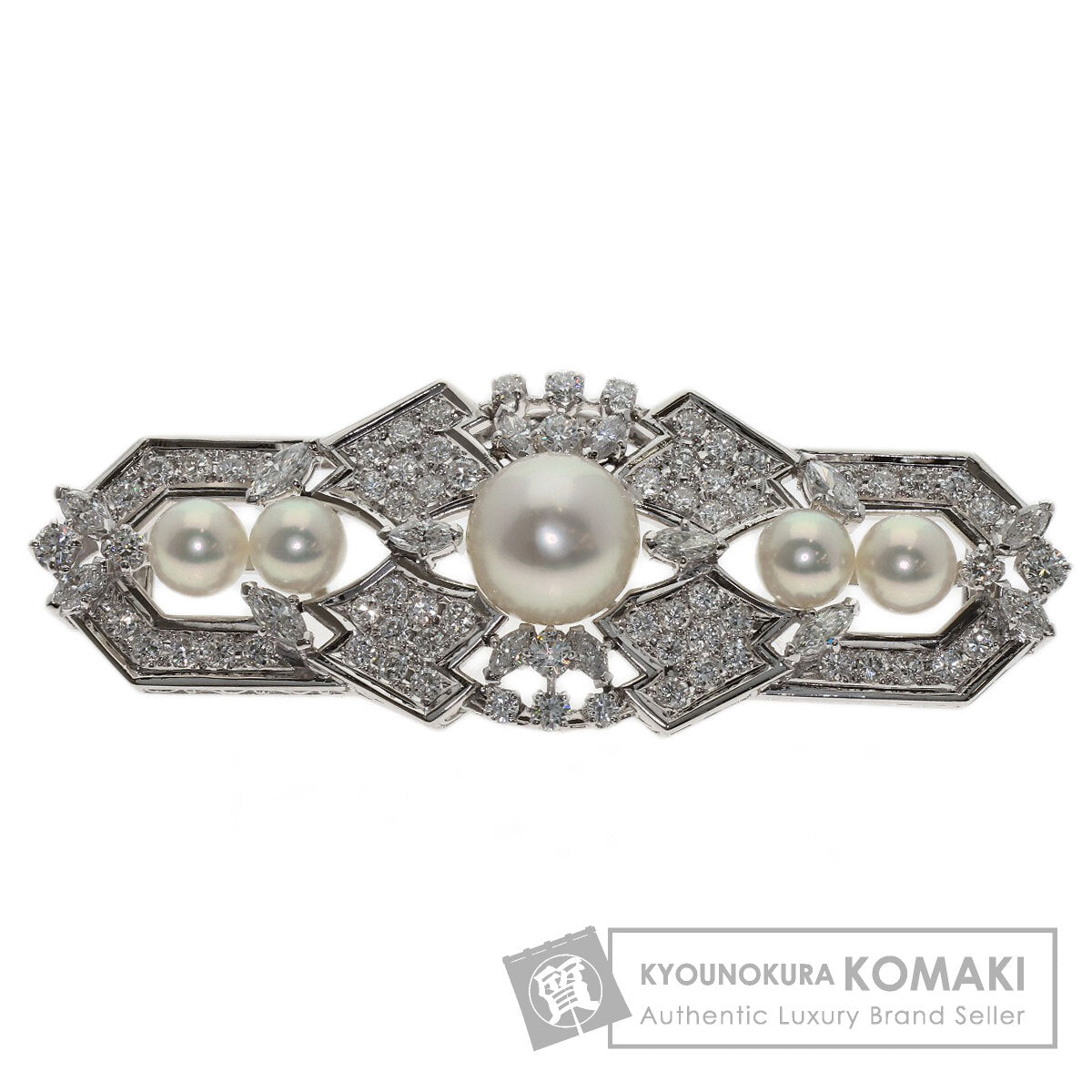 MIKIMOTO Pearl Pearl Diamond Obi closure Platinum PT900 Ladies [Used]