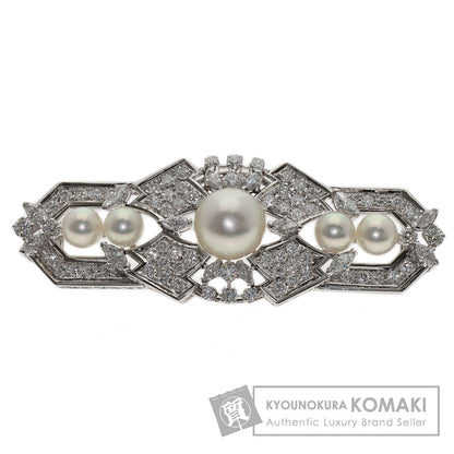 MIKIMOTO Pearl Pearl Diamond Obi closure Platinum PT900 Ladies [Used]