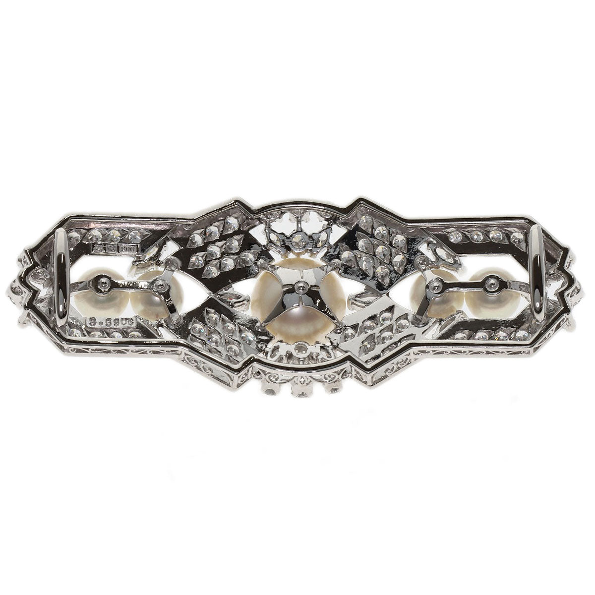 MIKIMOTO Pearl Pearl Diamond Obi closure Platinum PT900 Ladies [Used]