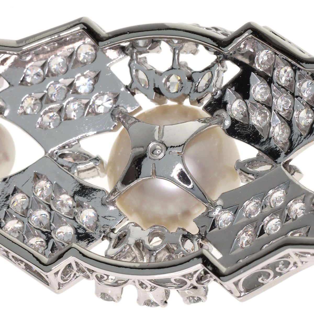 MIKIMOTO Pearl Pearl Diamond Obi closure Platinum PT900 Ladies [Used]
