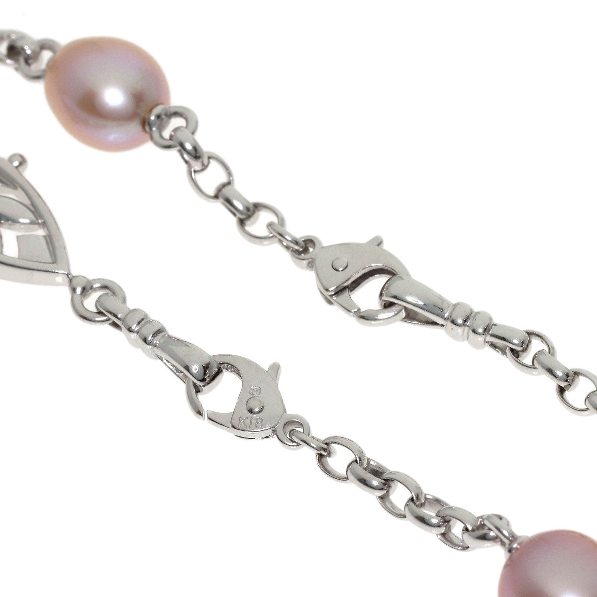 MIKIMOTO PearlPearl 2WAY Necklace K18 White Gold Ladies [Used]