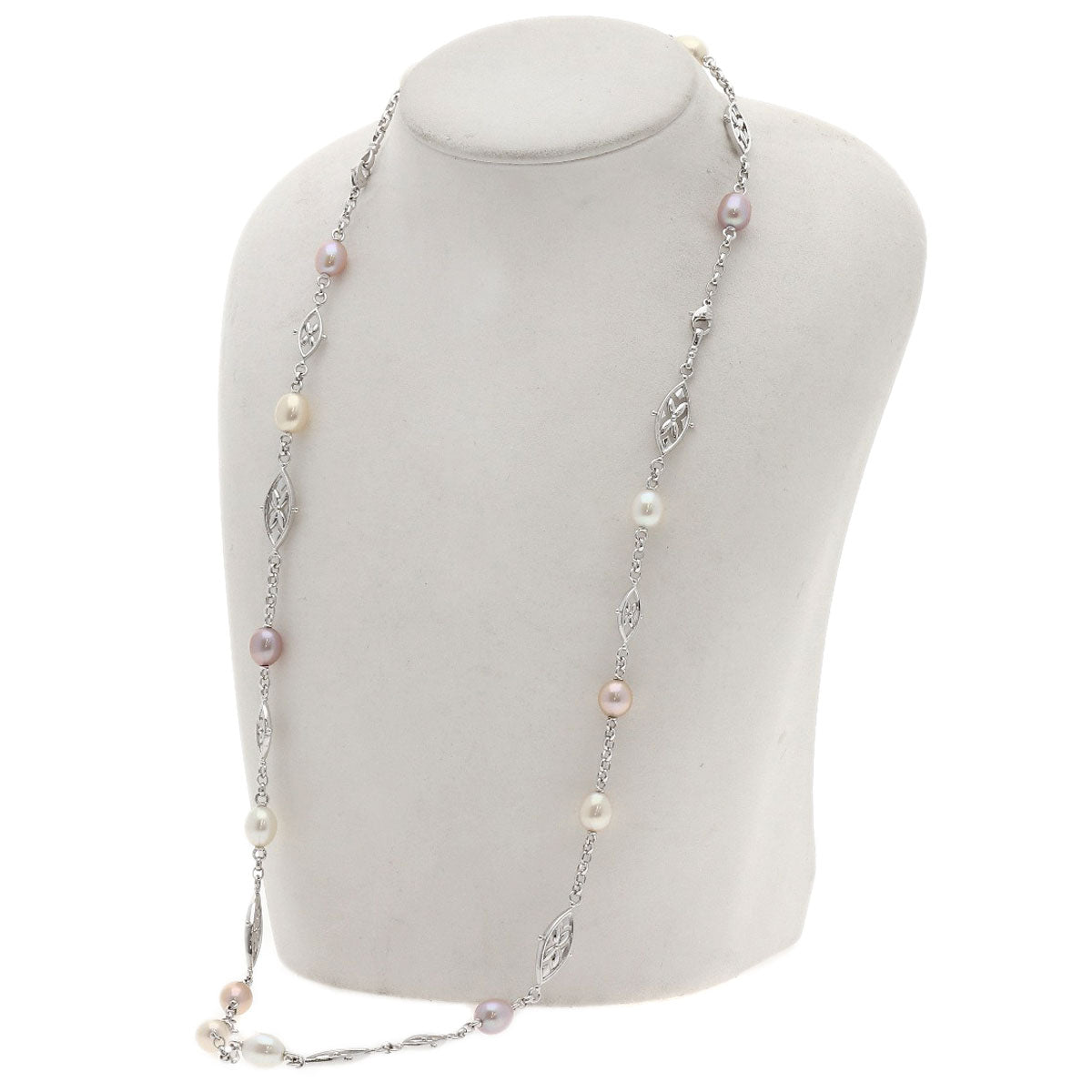 MIKIMOTO PearlPearl 2WAY Necklace K18 White Gold Ladies [Used]