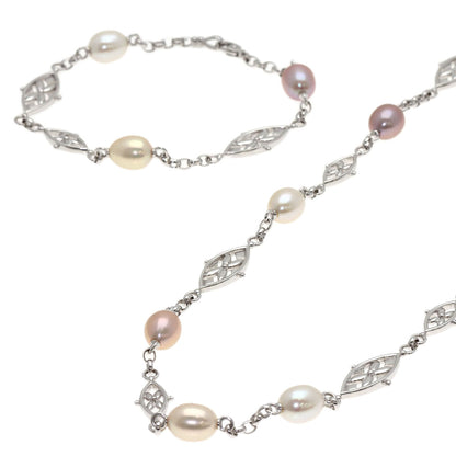 MIKIMOTO PearlPearl 2WAY Necklace K18 White Gold Ladies [Used]