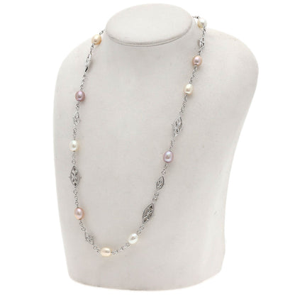 MIKIMOTO PearlPearl 2WAY Necklace K18 White Gold Ladies [Used]
