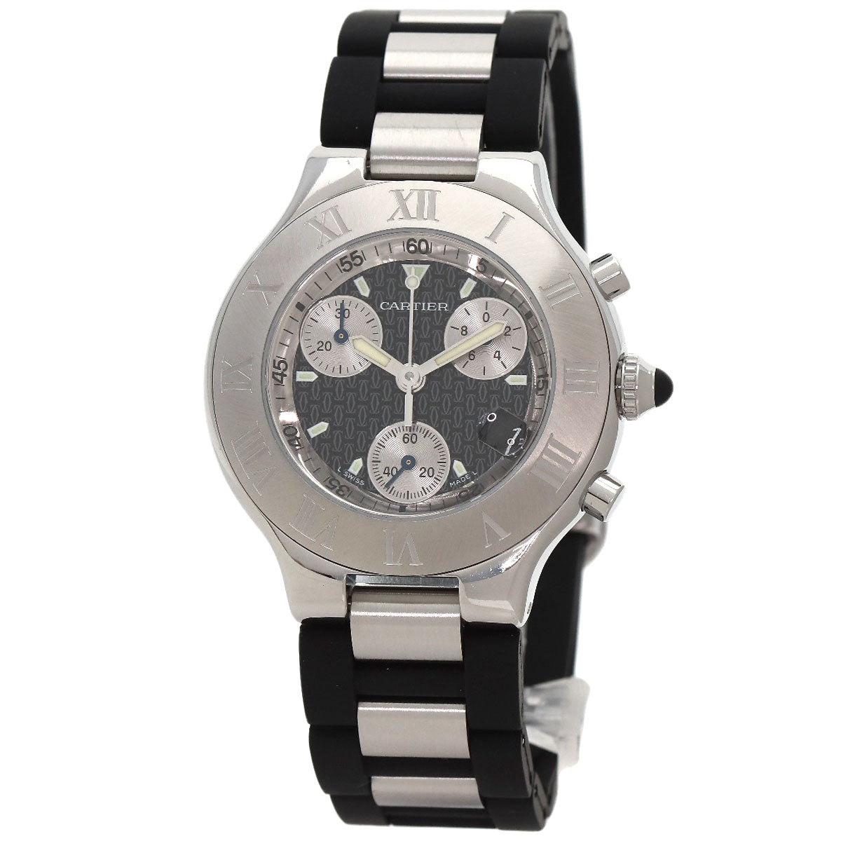 CARTIER Must21 CHRONOSCAPH Watches W10125U2 Stainless Steel/SSxRubber mens