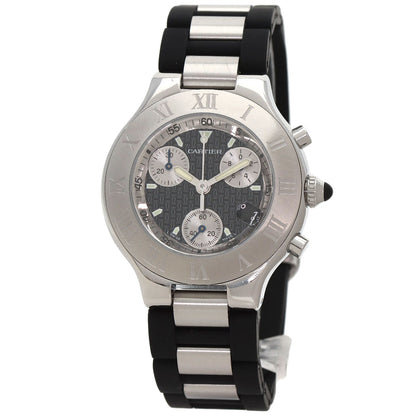 CARTIER Must21 CHRONOSCAPH Watches W10125U2 Stainless Steel/SSxRubber mens