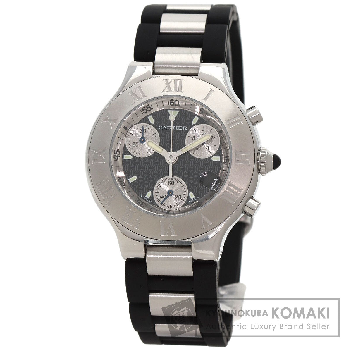 CARTIER Must21 CHRONOSCAPH Watches W10125U2 Stainless Steel/SSxRubber mens
