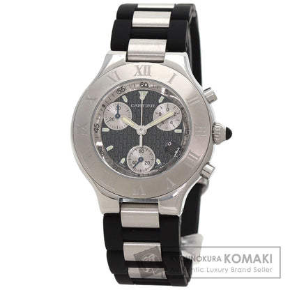CARTIER Must21 CHRONOSCAPH Watches W10125U2 Stainless Steel/SSxRubber mens