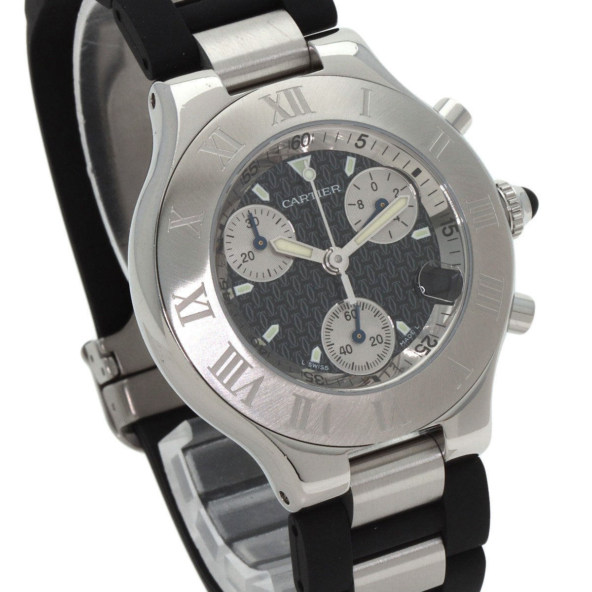 CARTIER Must21 CHRONOSCAPH Watches W10125U2 Stainless Steel/SSxRubber mens