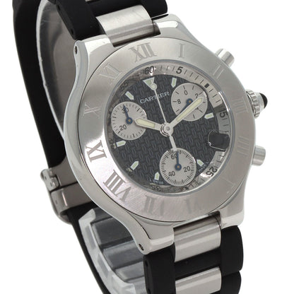 CARTIER Must21 CHRONOSCAPH Watches W10125U2 Stainless Steel/SSxRubber mens