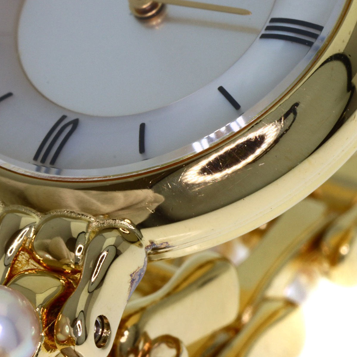 MIKIMOTO Pearl watch Watches 2P20-0530 Gold Plated/GPxPearl Ladies