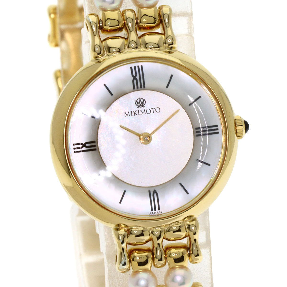 MIKIMOTO Pearl watch Watches 2P20-0530 Gold Plated/GPxPearl Ladies