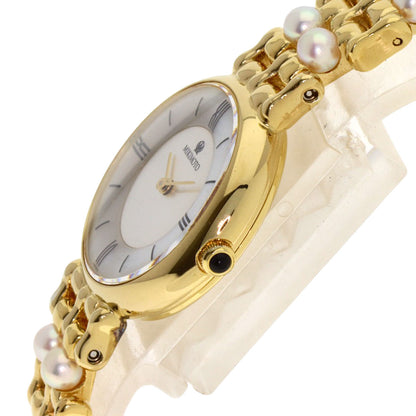 MIKIMOTO Pearl watch Watches 2P20-0530 Gold Plated/GPxPearl Ladies