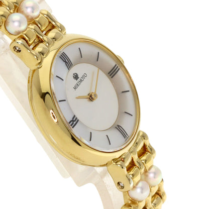 MIKIMOTO Pearl watch Watches 2P20-0530 Gold Plated/GPxPearl Ladies