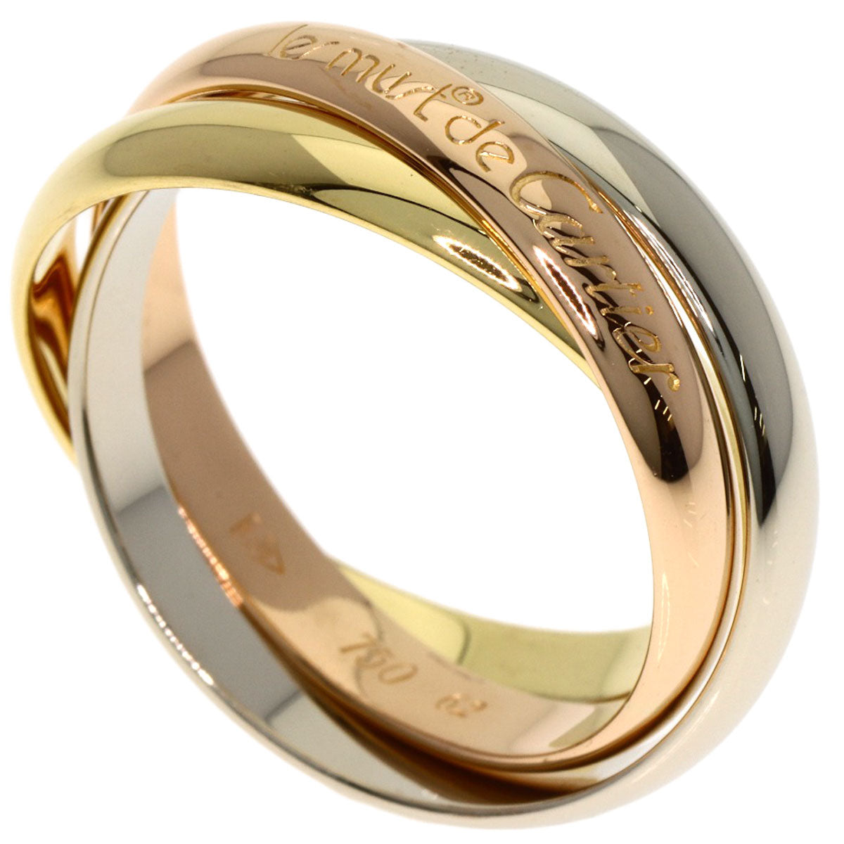 CARTIER Trinity #62 Ring K18 Yellow Gold 18K Pink GoldLadies [Used]