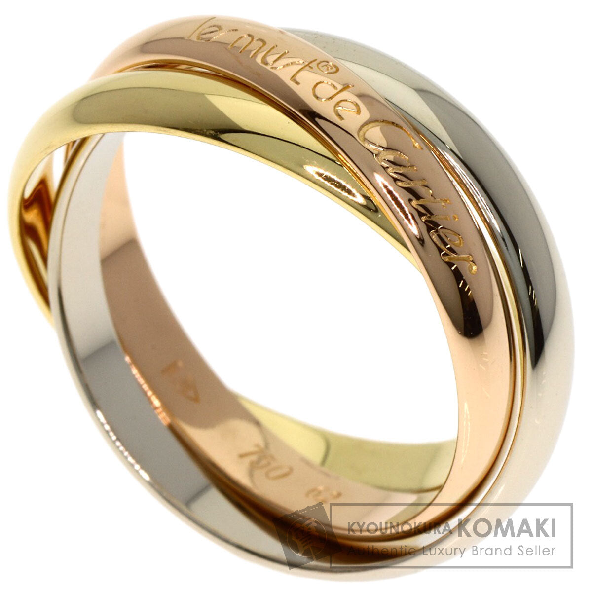 CARTIER Trinity #62 Ring K18 Yellow Gold 18K Pink GoldLadies [Used]