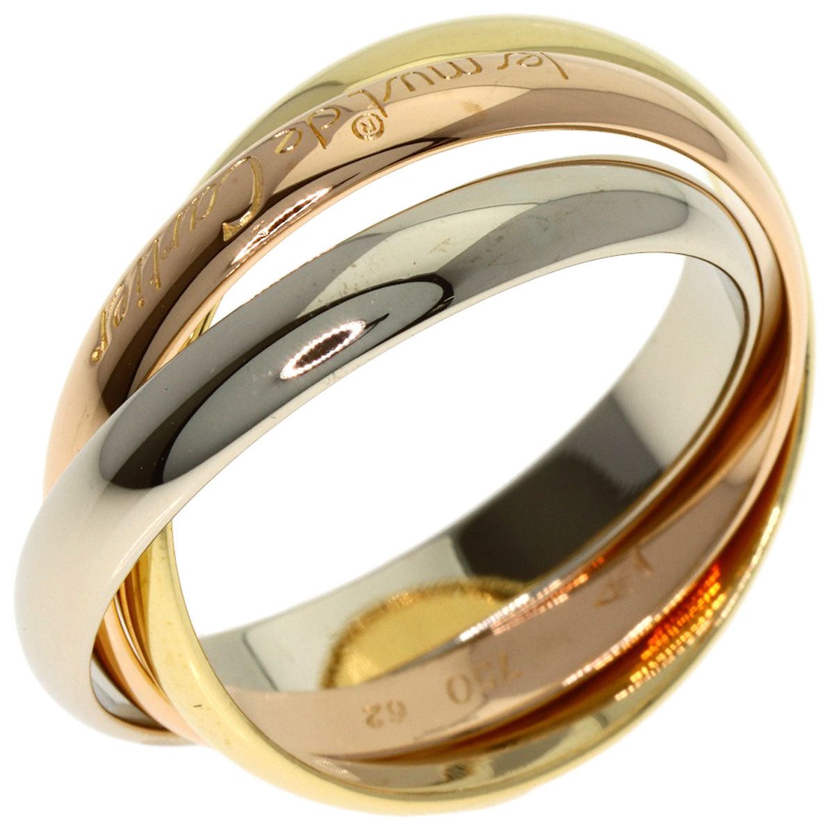 CARTIER Trinity #62 Ring K18 Yellow Gold 18K Pink GoldLadies [Used]