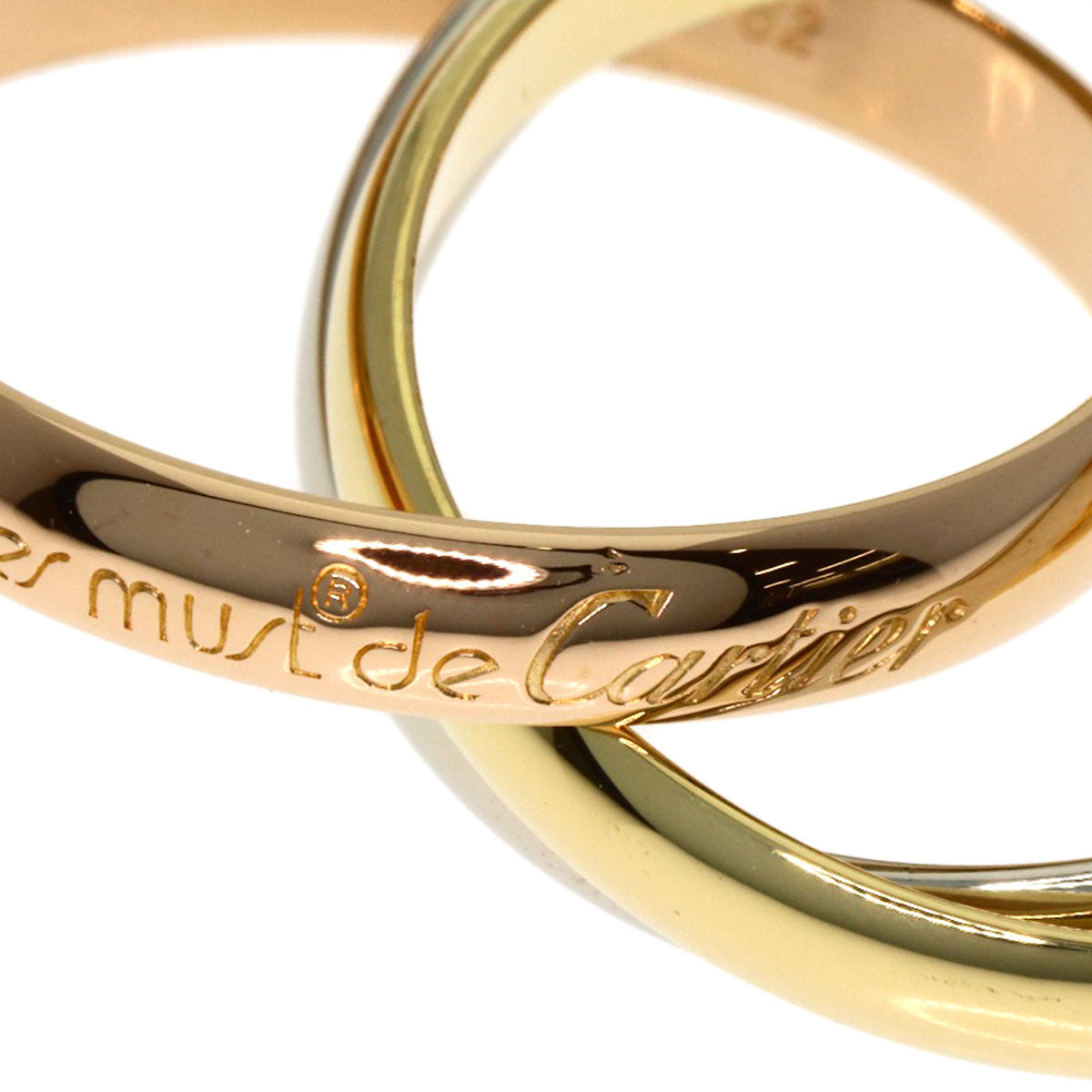 CARTIER Trinity #62 Ring K18 Yellow Gold 18K Pink GoldLadies [Used]