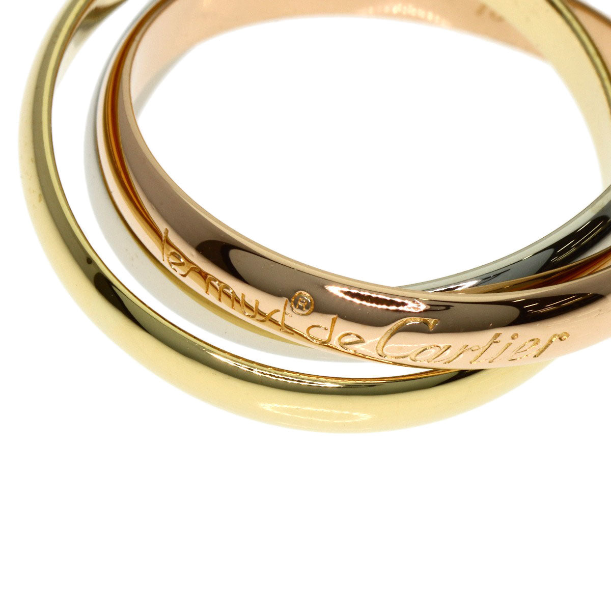 CARTIER Trinity #62 Ring K18 Yellow Gold 18K Pink GoldLadies [Used]