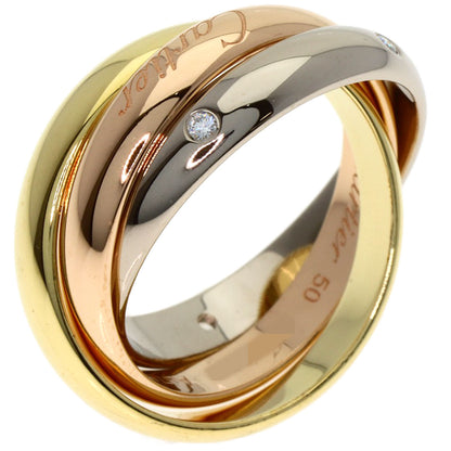 CARTIER Trinity 5P Diamond #50 Ring K18 Yellow Gold 18K Pink GoldLadies [Used]