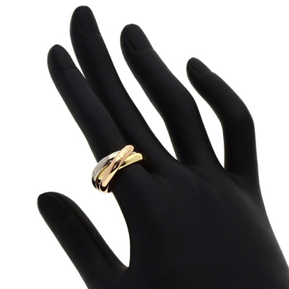 CARTIER Trinity 5P Diamond #50 Ring K18 Yellow Gold 18K Pink GoldLadies [Used]