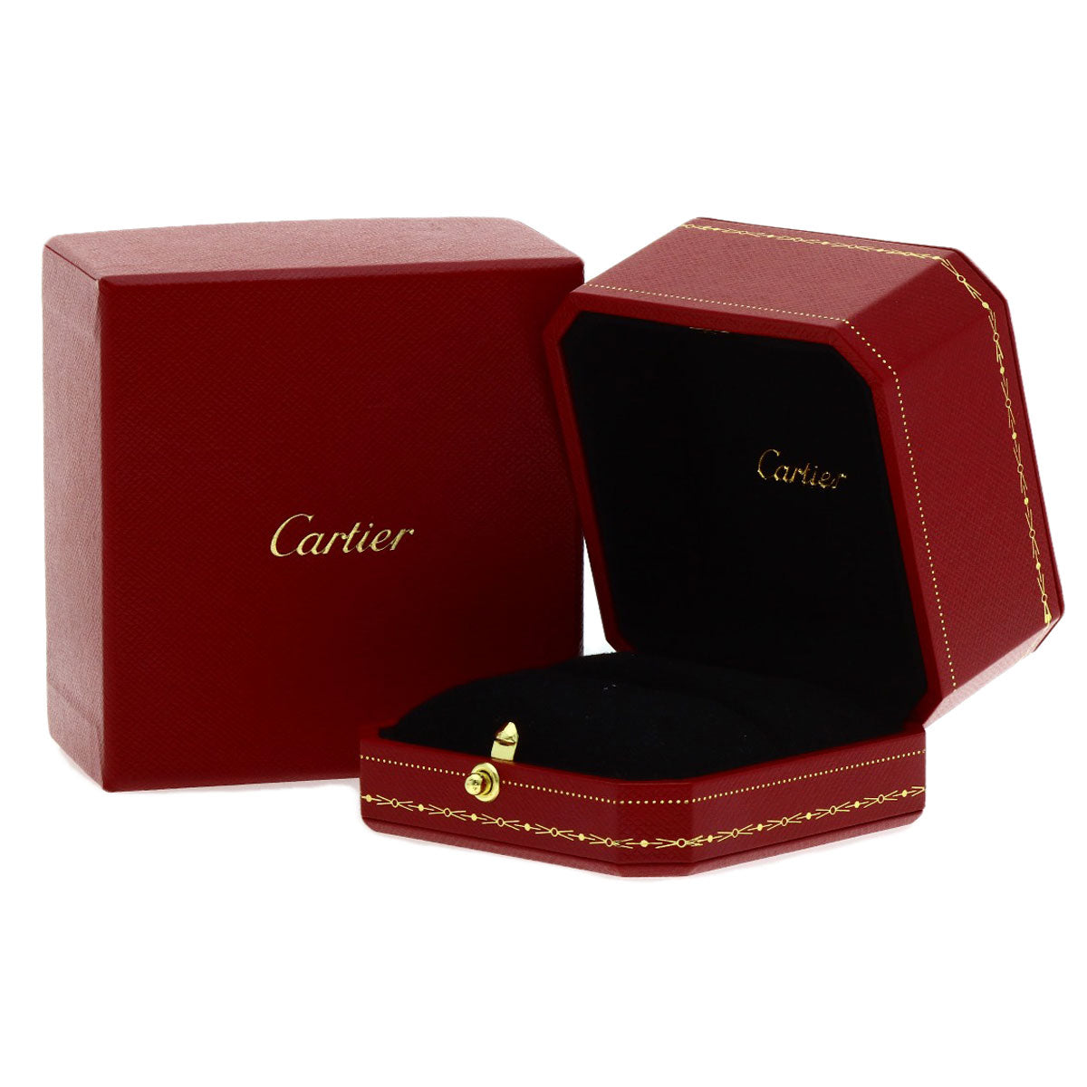 CARTIER Trinity 5P Diamond #50 Ring K18 Yellow Gold 18K Pink GoldLadies [Used]