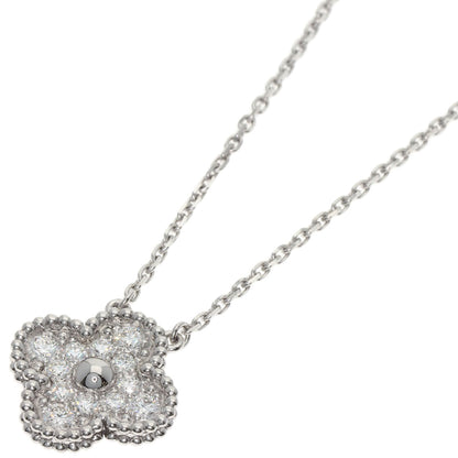 Van Cleef & Arpels Vintage Alhambra Diamond Necklace K18 White Gold Ladies [Used]