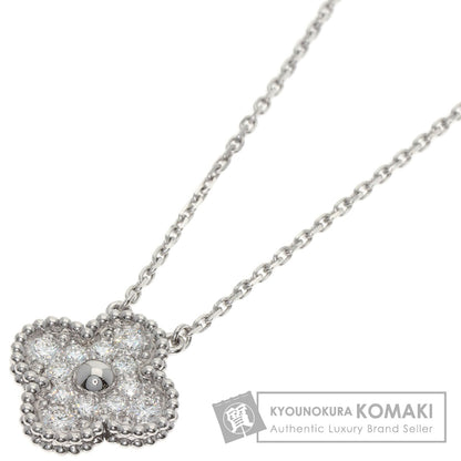 Van Cleef & Arpels Vintage Alhambra Diamond Necklace K18 White Gold Ladies [Used]