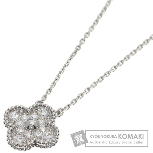 Van Cleef & Arpels Vintage Alhambra Diamond Necklace K18 White Gold Ladies [Used]