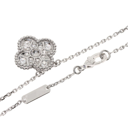 Van Cleef & Arpels Vintage Alhambra Diamond Necklace K18 White Gold Ladies [Used]