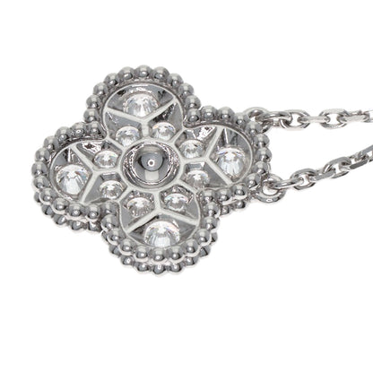 Van Cleef & Arpels Vintage Alhambra Diamond Necklace K18 White Gold Ladies [Used]