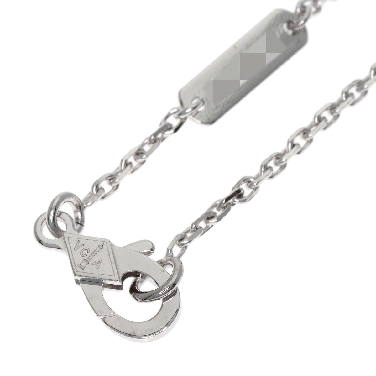 Van Cleef & Arpels Vintage Alhambra Diamond Necklace K18 White Gold Ladies [Used]