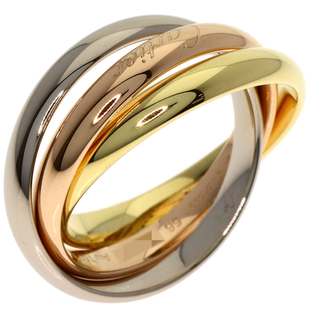 CARTIER Classic #56 current model Ring K18 Yellow Gold 18K Pink GoldLadies [Used]