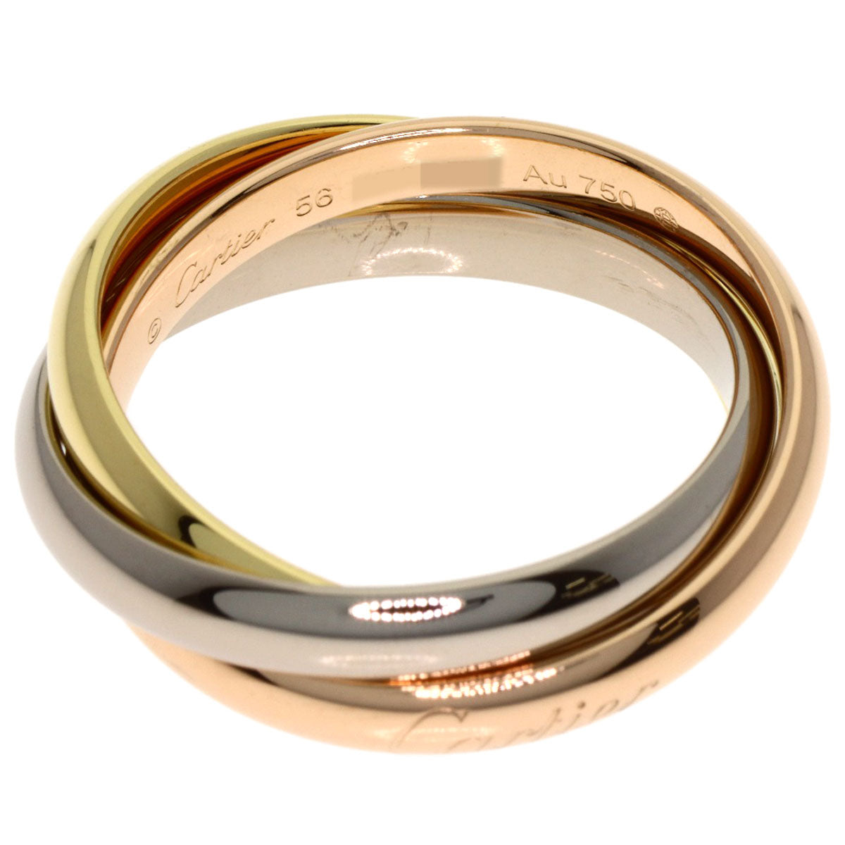 CARTIER Classic #56 current model Ring K18 Yellow Gold 18K Pink GoldLadies [Used]