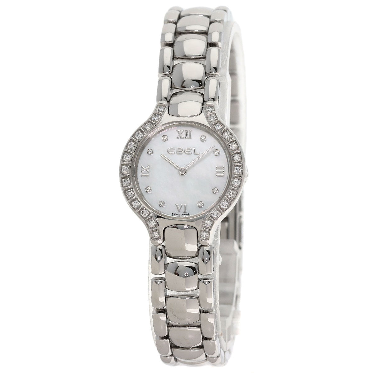 EBEL Beluga Bezel Diamond Watches E9157428 Stainless Steel/Stainless Steel Ladies