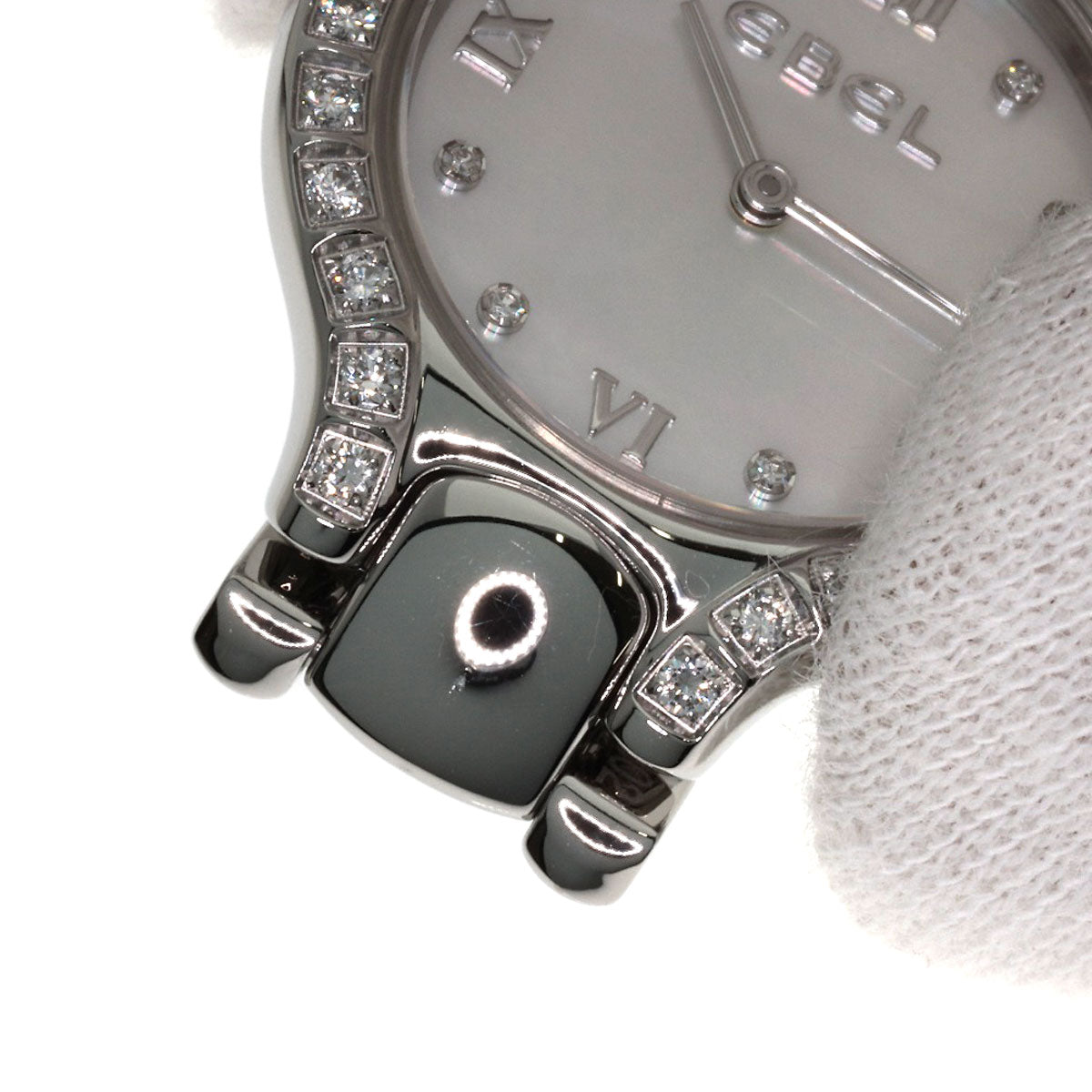 EBEL Beluga Bezel Diamond Watches E9157428 Stainless Steel/Stainless Steel Ladies
